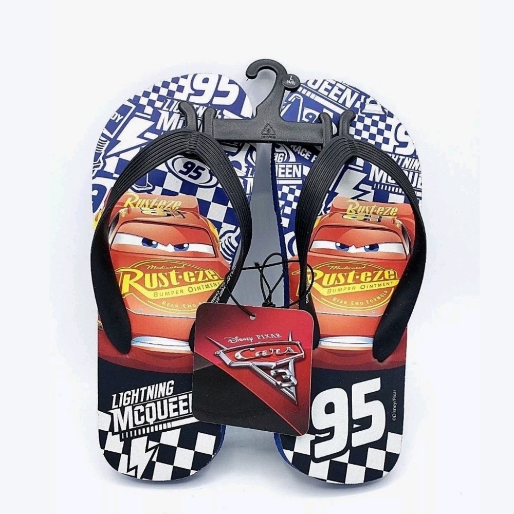 Disney Child Flip Flop Sandals Lightning McQueen